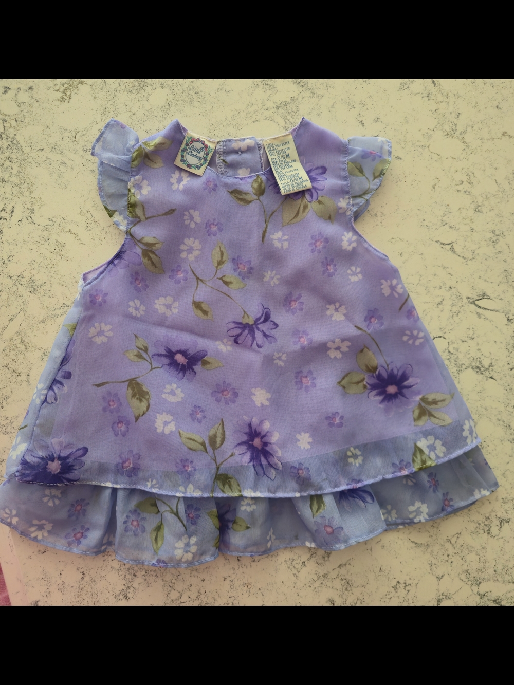 Vintage Little LindseyLavender Floral Baby Dress